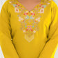 Ethnic Festive Wear Viscose Chanderi Yellow Stitched Suit With Dupatta - Tanisha | Swadesiicart