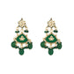 Nuyug 22K Gold Plated Arc Kundan Ruby Drops Necklace | Swadesiicart