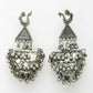 NVR Women's Silver-Plated Oxidised Contemporary Drop Earrings | Swadesiicart
