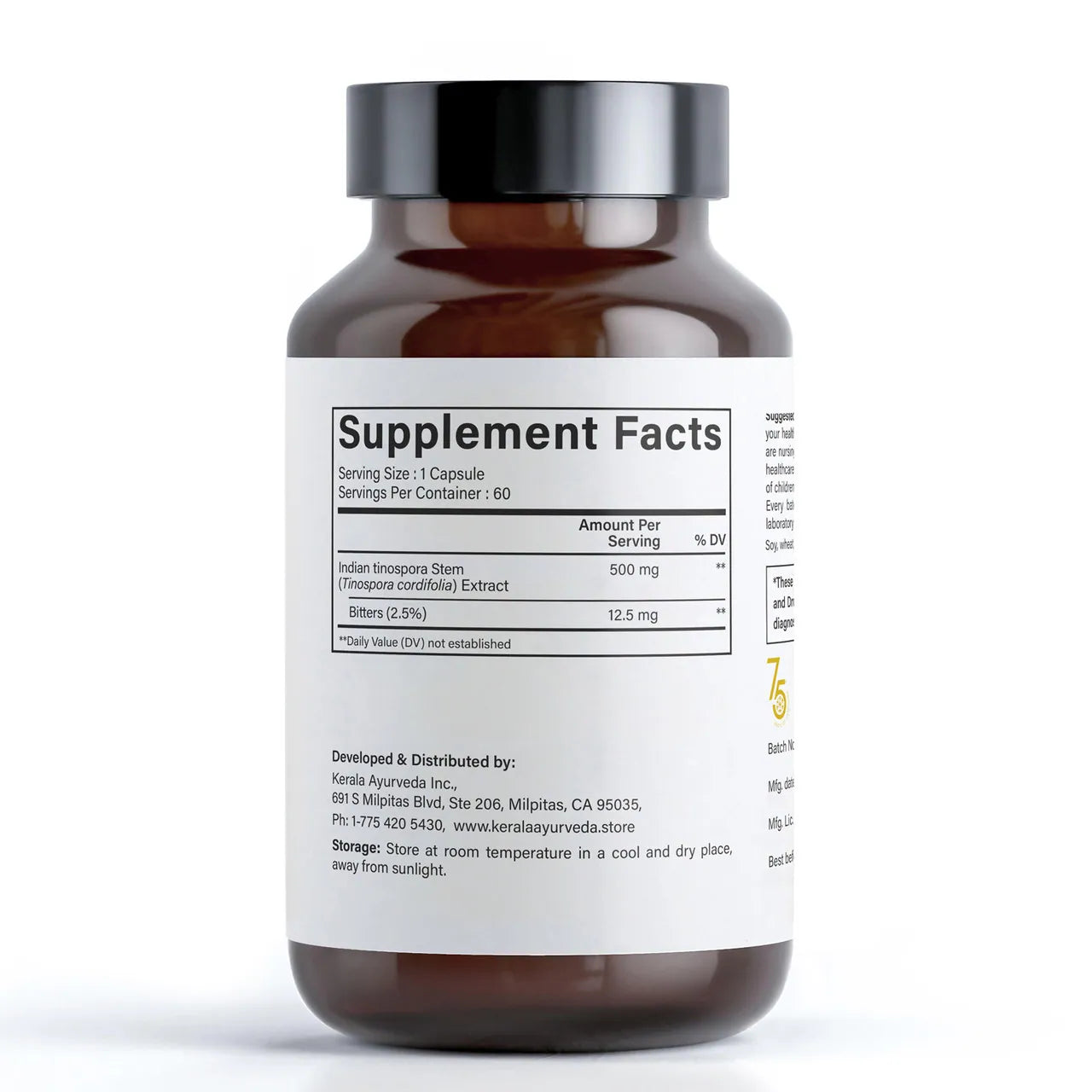 Guduchi - Supports Immune System and Hormones (60 Veg Capsules)