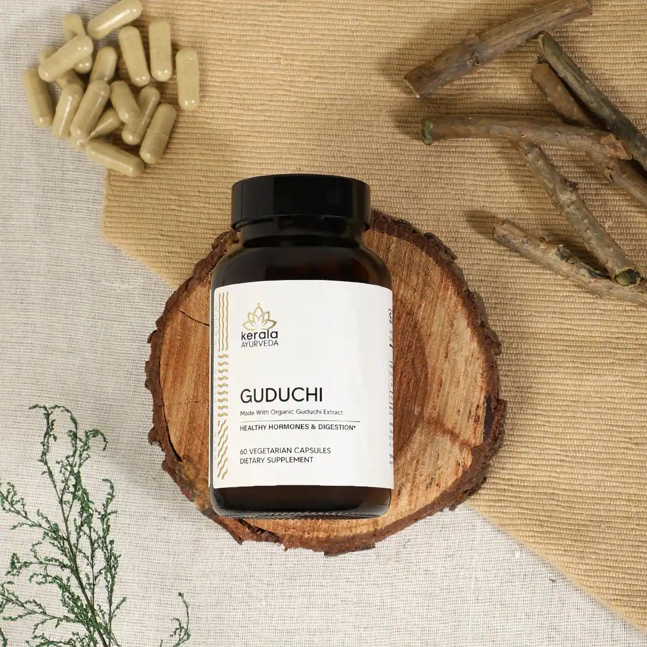 Guduchi - Supports Immune System and Hormones (60 Veg Capsules)