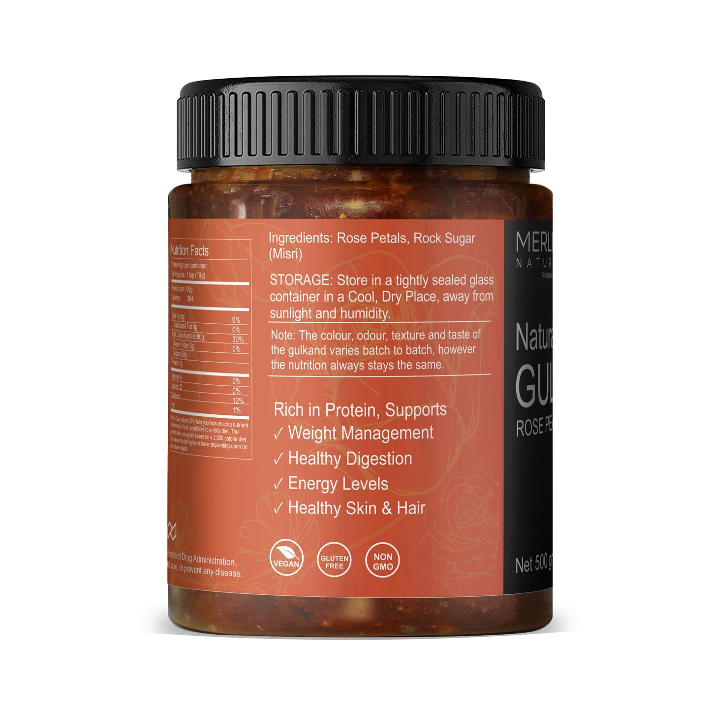Merlion Naturals Rose Petals Jam - Gulkand - Swadesiicart