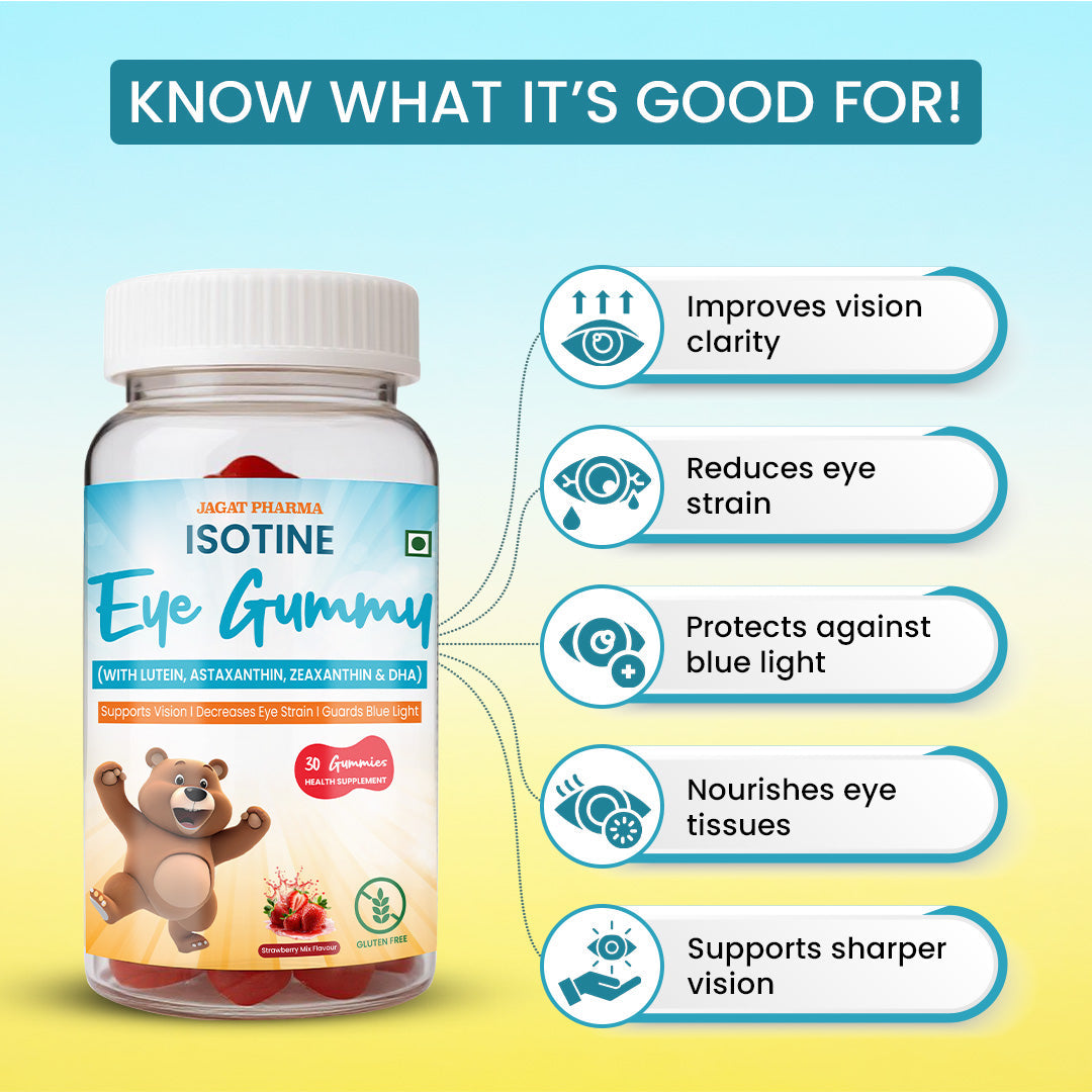 Jagat Pharma Isotine Eye Gummy for Kids | Swadesiicart