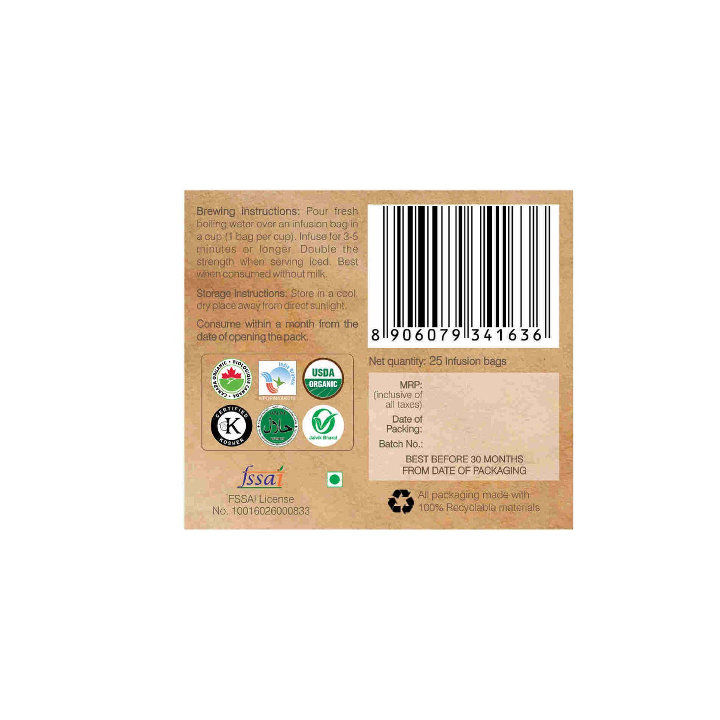 Organic Wellness Gurmaar Gymnema Sylvestre Teabags - Swadesiicart