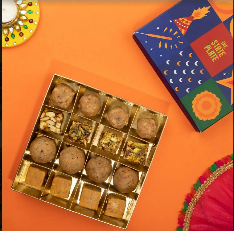 The State Plate Premium Assorted Indian Sweets Box - Swadesiicart