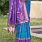 Shree Shyam Fashion Rama Blue Pochampally Silk Saree