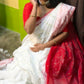 Exclusive Collection White Red White Red Jamdani Saree - Swadesiicart