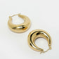 NVR Gold-Polished Contemporary Hoop Earrings | Swadesiicart