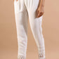 Juniper Women's White Rayon Solid Straight Pant | Swadesiicart