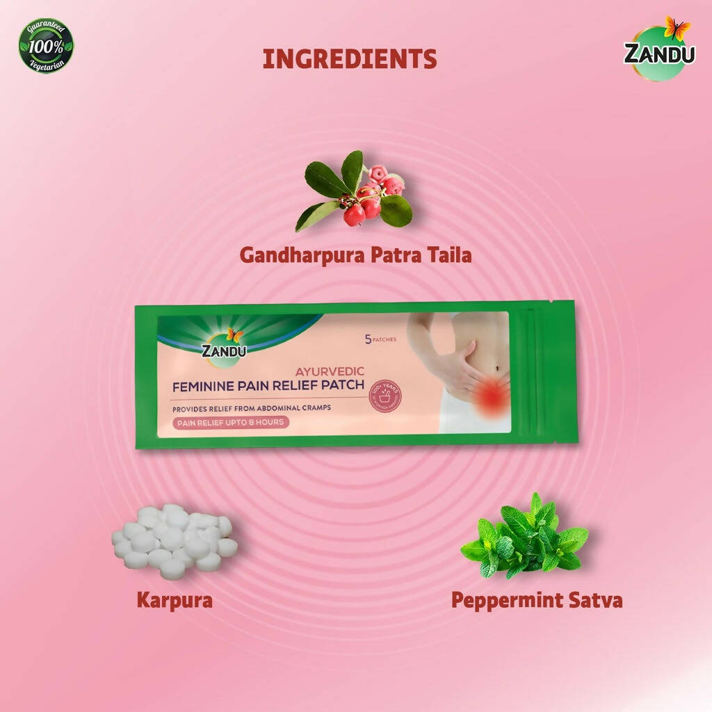 Zandu Feminine Pain Relief Patch - Swadesiicart