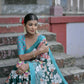 Vishnu Weaves Women's Green Cotton Silk Printed Saree with Blouse - Swadesiicart