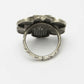 NVR Women's Silver-Toned Floral Shape Adjustable Finger Ring | Swadesiicart