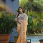 Vamsee Sanyogita Sanyogita - Yellow Organza Saree - Swadesiicart