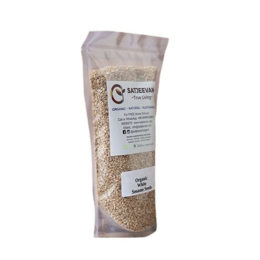 Satjeevan Organic White Sesame Seeds - Swadesiicart