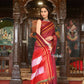 Very Much Indian Handloom Cotton Viscose Ilkal Saree Bright Maroon With Red Border | Swadesiicart
