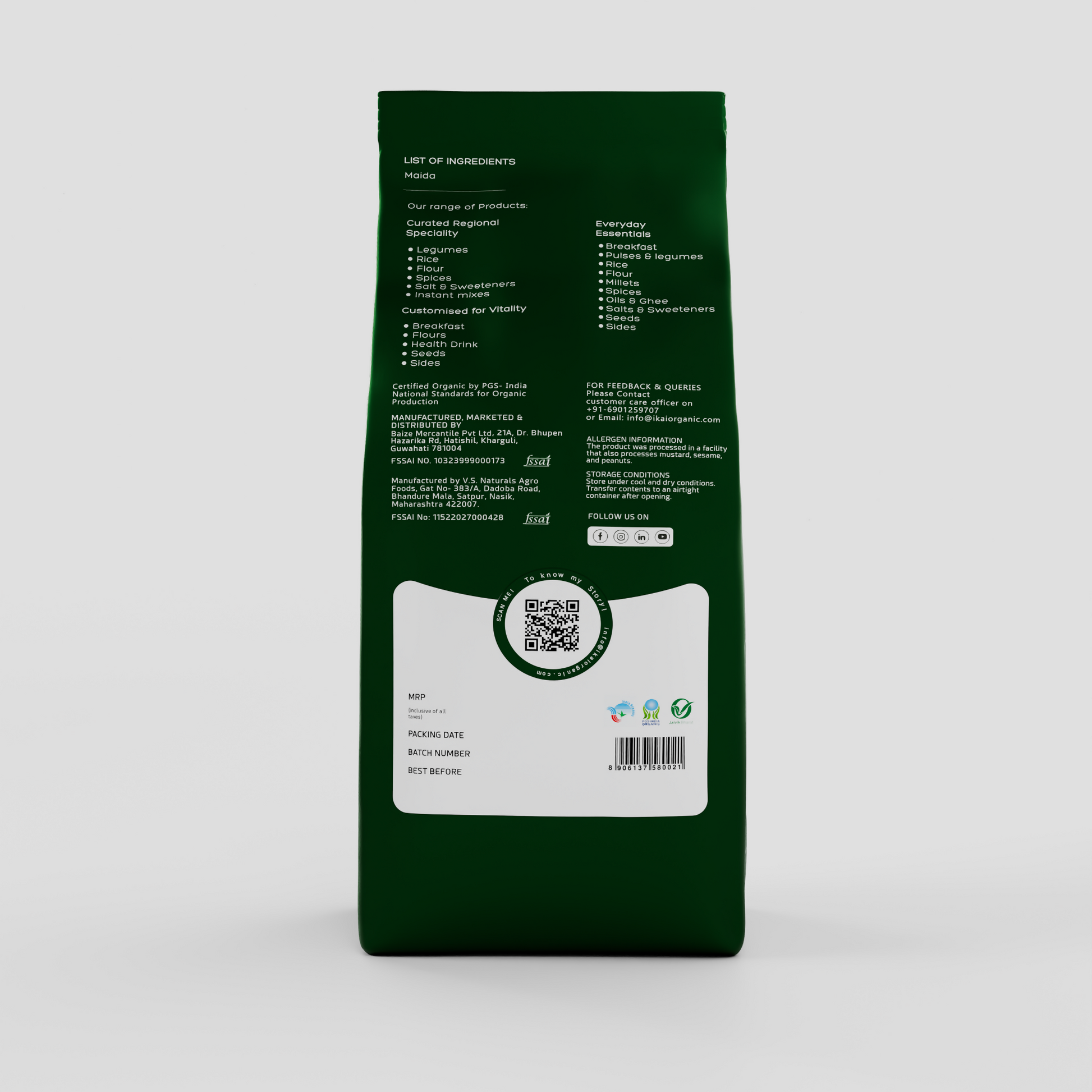 3 - Organic Maida - 450 gm