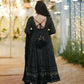 Jyoti Fashion Women's Black Faux Georgette Zari Embroidery with Sequence Anarkali Dress with Dupatta | Swadesiicart