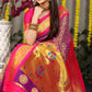Jyoti Fashion Women's Purple Banarasi Silk Zari Woven Saree with Blouse | Swadesiicart