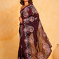 Vamsee Suhanisha Wine Korean Shimmer Silk Saree - Swadesiicart
