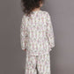 Breathables White & Yellow Tortoise Cotton Nightsuit Set For Kids