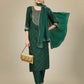 Jyoti Fashion Women's Dark Green Silk Blend Embroidery & Sequence work Kurta with Trouser & Dupatta | Swadesiicart