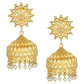 Joban Fashion Women Matte Gold Brass Jhumka | Swadesiicart