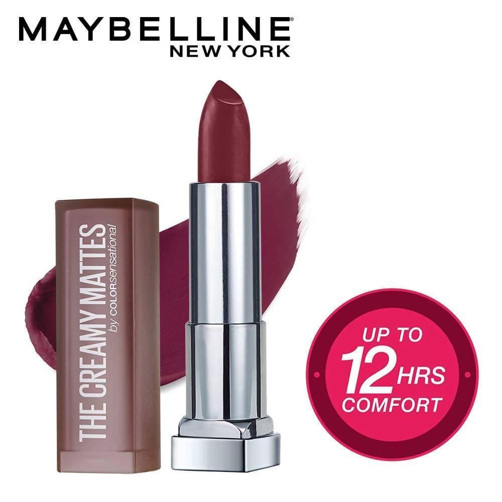 Maybelline New York Color Sensational Creamy Matte Lipstick / 696 Burgundy Blush - Swadesiicart
