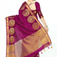 Mimosa Women's Purple Tussar Silk Banarasi Saree | Swadesiicart