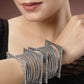 NVR Women's Set of 8 Silver-Toned German Silver Oxidised Bangles - NR Retail-NVR