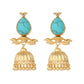 Nuyug 22K Gold Plated Turquoise Grace Earrings | Swadesiicart