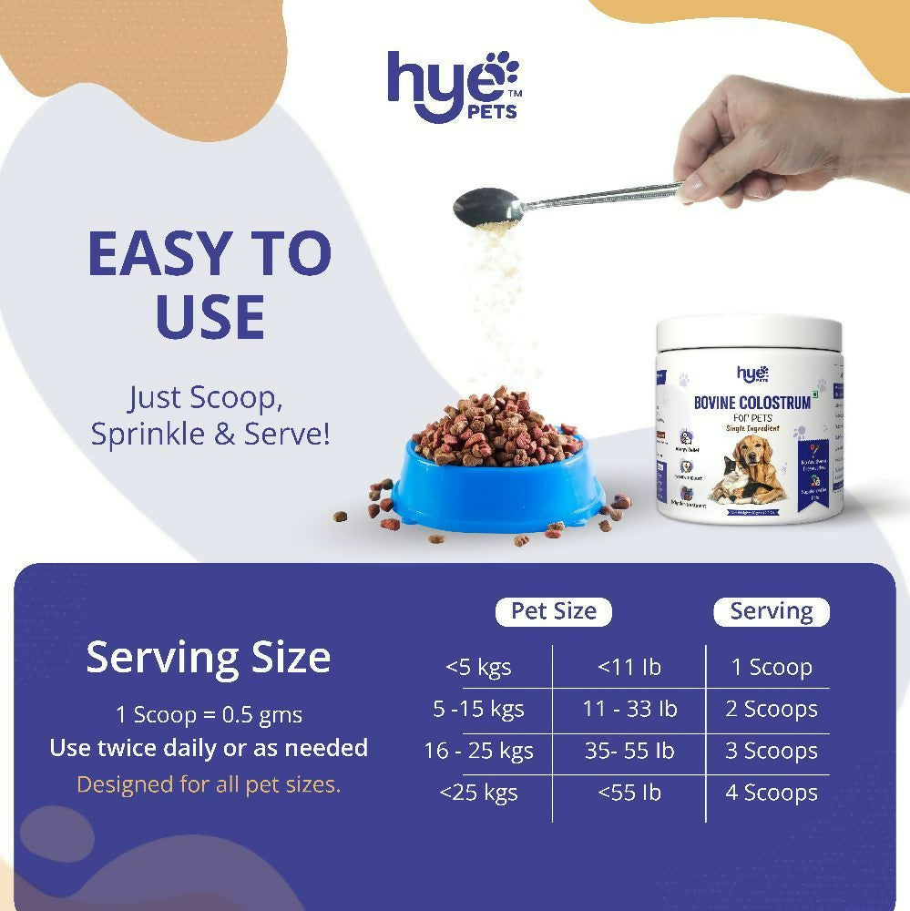 Hye Pets Bovine Colostrum Powder For Dogs & Cats - Swadesiicart