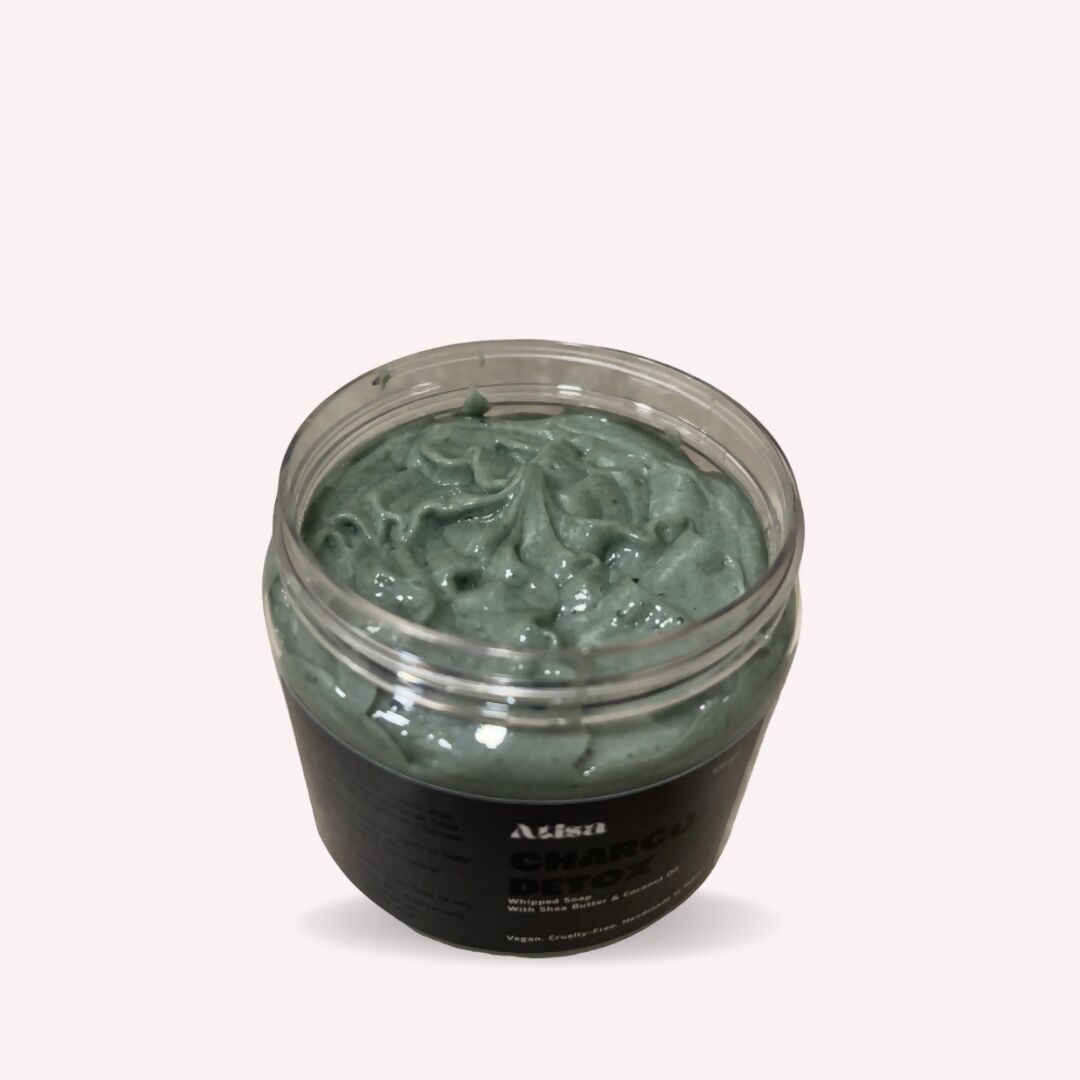 Atisa Charcoal Detox Whipped Soap | Swadesiicart