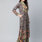 Ahalyaa Women's Multi Colour Crepe Digital Patola Printed Kurta Palazzo Set With Dupatta | Swadesiicart