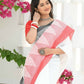 Beatitude Cream Temple Border Cotton Saree