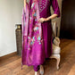 The52 Wine Women's Gorgeous Embroidered Rayon Fabric Straight Kurta Pant with Dupatta Set - Swadesiicart