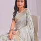 Shree Shyam Fashion Organza Sky Blue Saree