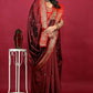 Jyoti Fashion Women's Maroon Paithani Silk Zari Woven Saree with Blouse | Swadesiicart