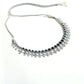 Mominos Fashion Johar Kamal Silver-Plated American Diamond Silver Blue Choker Set | Swadesiicart