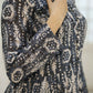 Aayaa Printed Faux Georgette with Embroidery Thread Sequins work Gown - Multi Color