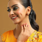 Ruby Raang Brown Tiger Eye Stone Kundan Studs | Swadesiicart
