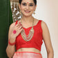 Shree Shyam Fashion Linen Cotton Red & White Saree