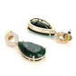 Green Druzy Quartz Earrings- Ruby Raang | Swadesiicart