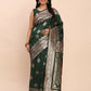 Astita Banarasi Silk Green Saree | Swadesiicart