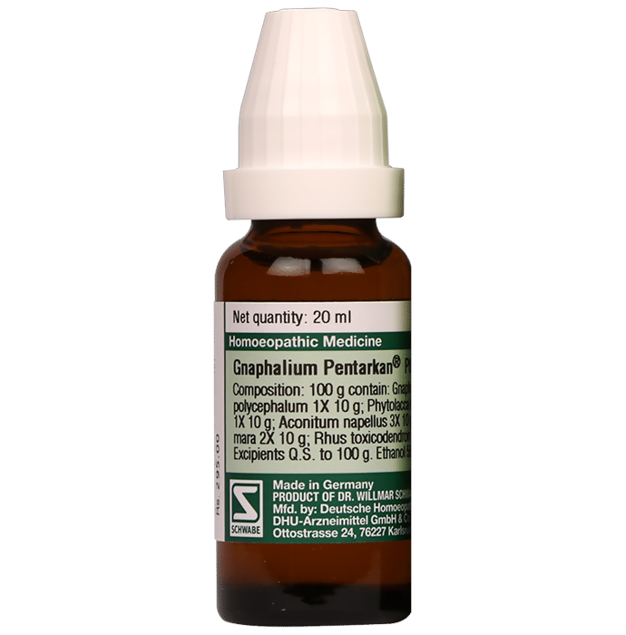 Dr. Willmar Schwabe Germany Gnaphalium Pentarkan Ptk. 49 Drops | Swadesiicart