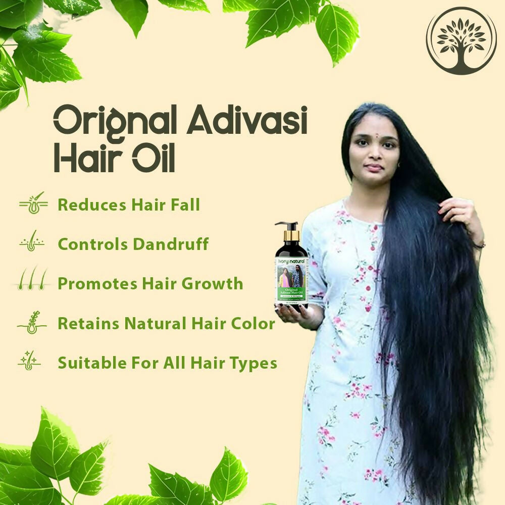 Ivory Natural Adivasi Hair Oil For Growth Of Hair, Hair Strengthening & Nourishment | Swadesiicart