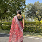 Vamsee Naina Maroon Organza Saree - Swadesiicart