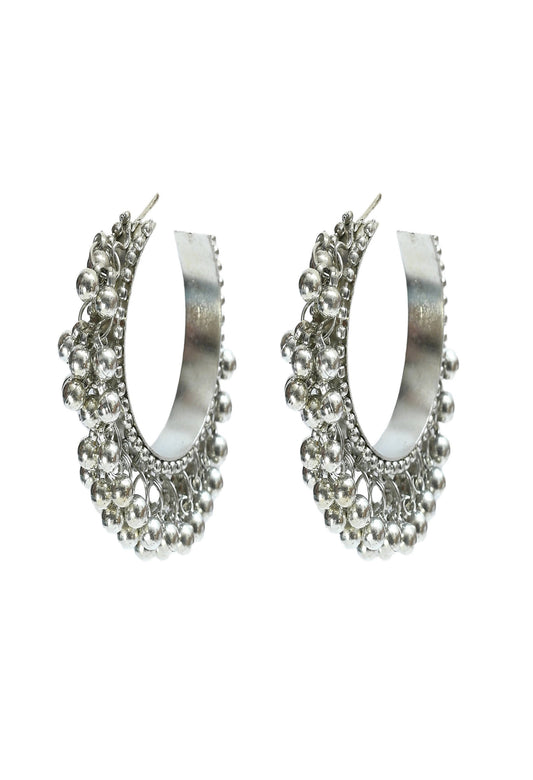 Mominos Fashion Johar Kamal Women's Oxidised Ghungroo Earrings - Mominos Fashion