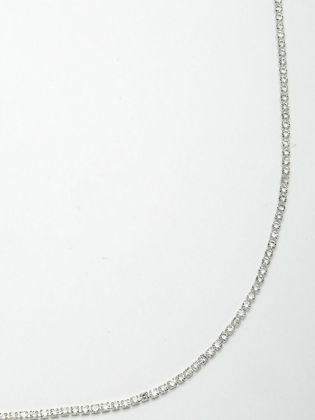 NVR Women's Silver-Plated AD-Studded Kamarbandh Waist Chain | Swadesiicart