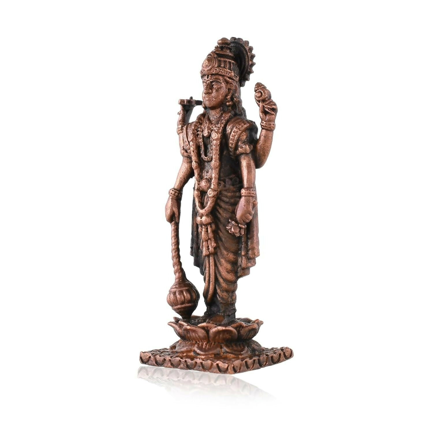Craftvatika Copper Vishnu Idol - Swadesiicart