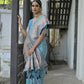 Vishnu Weaves Women's Firozi Paithani Silk Saree with Blouse - Swadesiicart